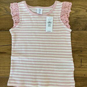 GAP Toddler Flutter Sleeved Striped Tank Top